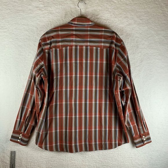 Lucky Brand Shirt Mens XL Multicolor Striped Cotton Pearl Snap Button-Up 8188 - Picture 7 of 8